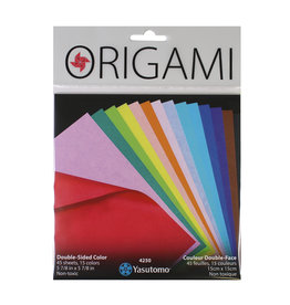 YASUTOMO Yasutomo Origami Paper, Double Sided Color, 45 Sheets