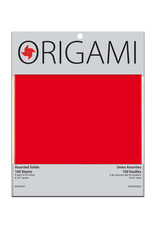 YASUTOMO Yasutomo Origami Paper, Assorted Solids, 100 Sheets, 6 3/4" Square YASUTOMO Yasutomo Origami Paper, Assorted Solids, 100 Sheets, 6 3/4" Square