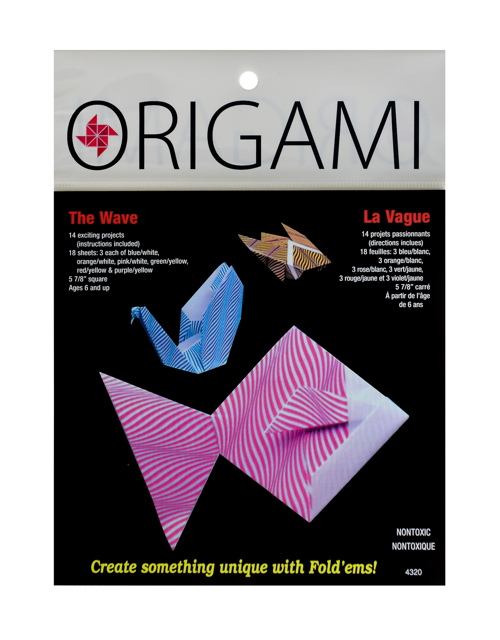 YASUTOMO Yasutomo Origami Paper, The Wave, 18 Sheets