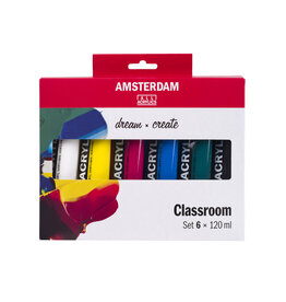 Royal Talens Amsterdam Standard Acrylic, Classroom Set of 6