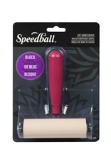 SPEEDBALL ART PRODUCTS Speedball 4" Soft Rubber Brayer Heavy Duty Steel Frame, Plastic Core