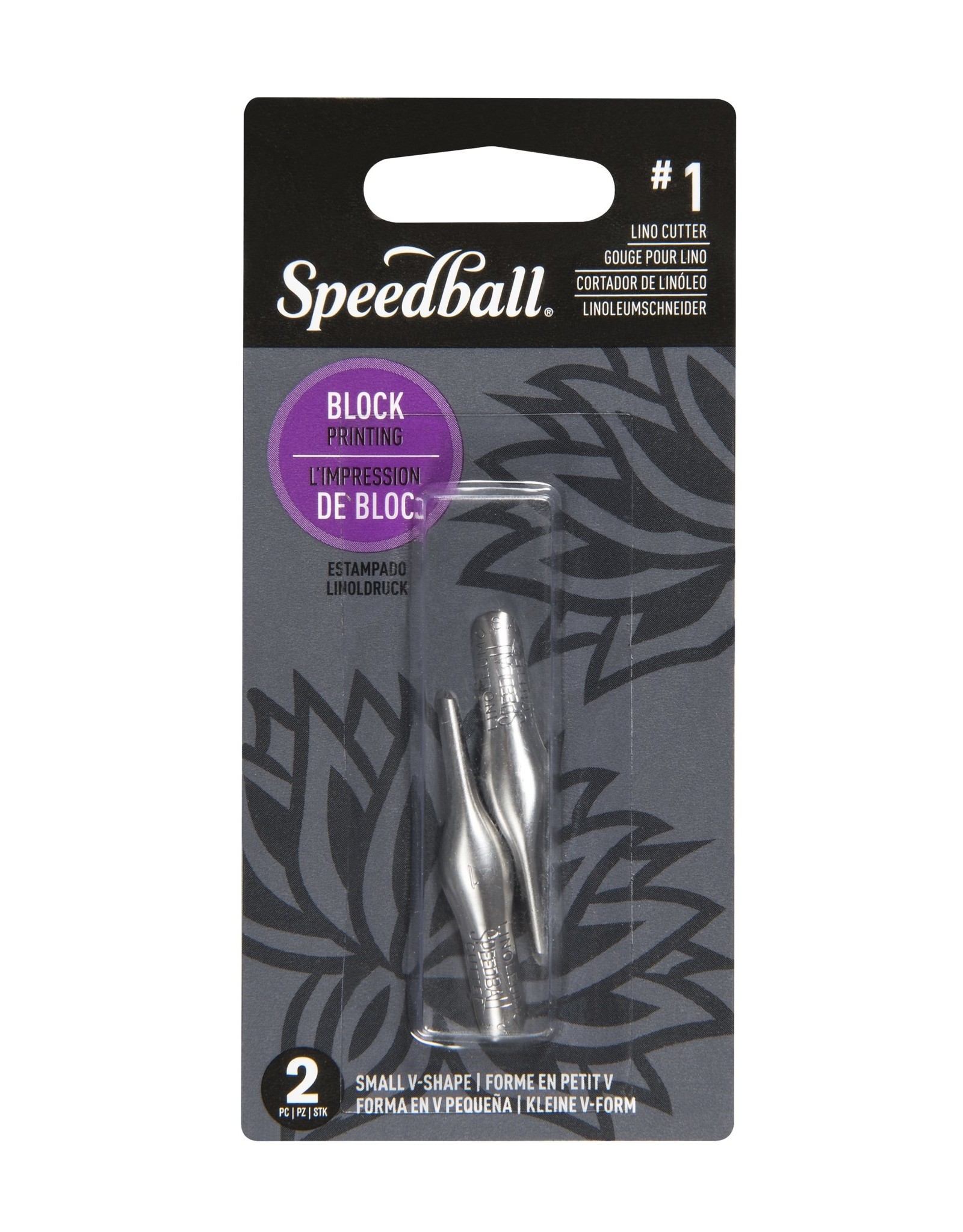 SPEEDBALL ART PRODUCTS Speedball Lino Cutter, #1 Small V, Set of 2
