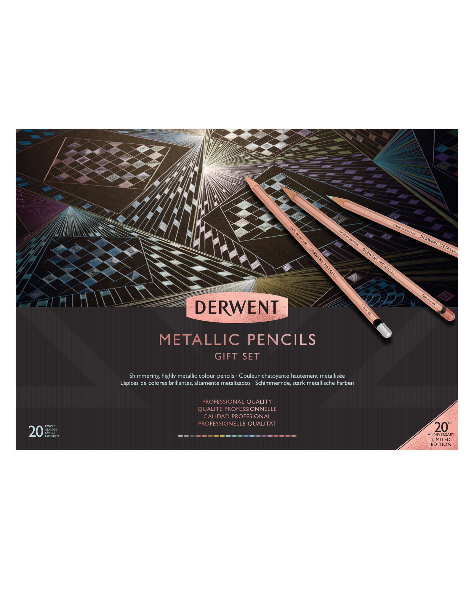 Derwent Derwent Metallic Pencils, Gift Set of 20