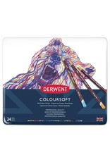 CLEARANCE Derwent Coloursoft Pencils, Set of 24