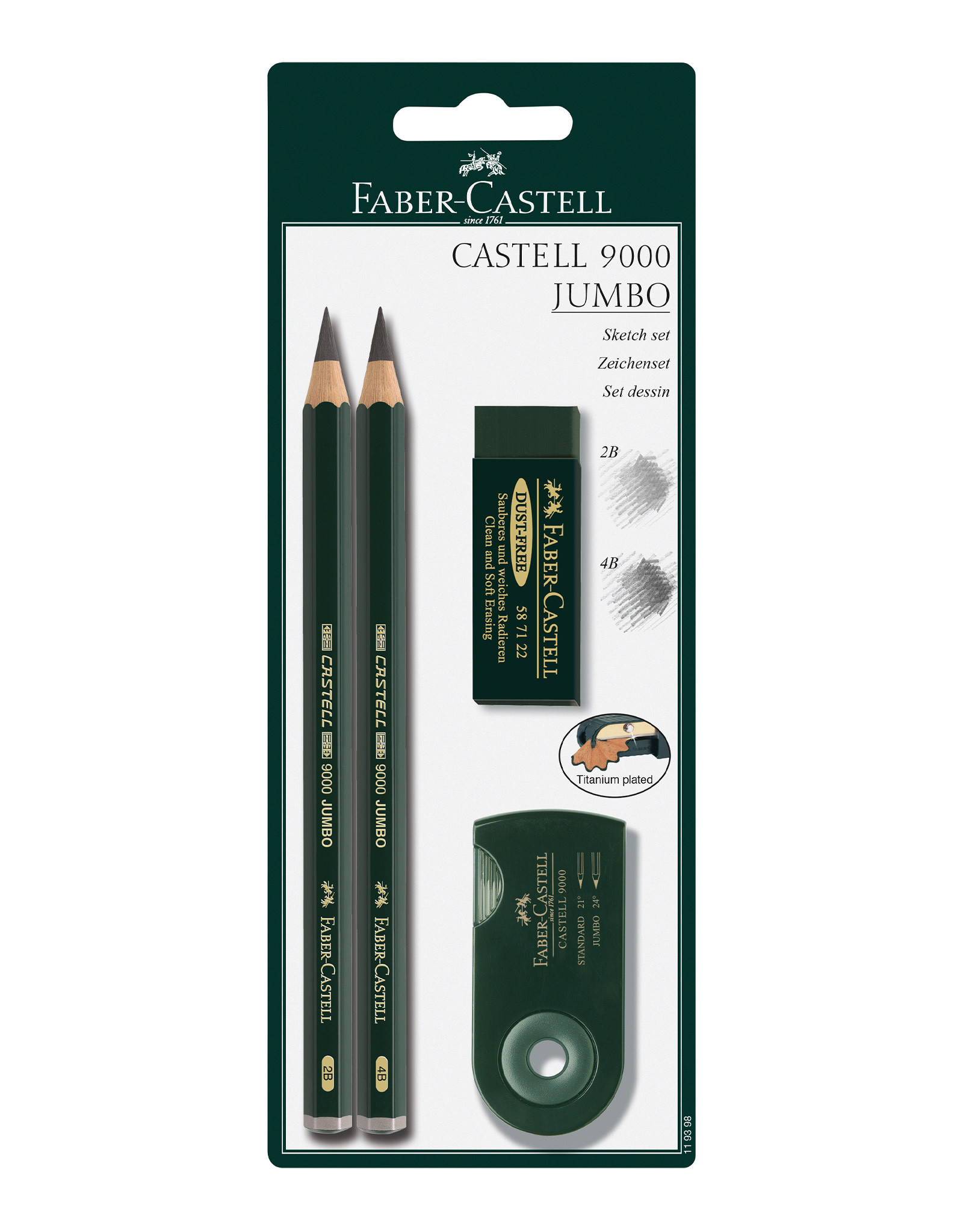 FABER-CASTELL Castell® 9000 Jumbo Graphite Set of 4