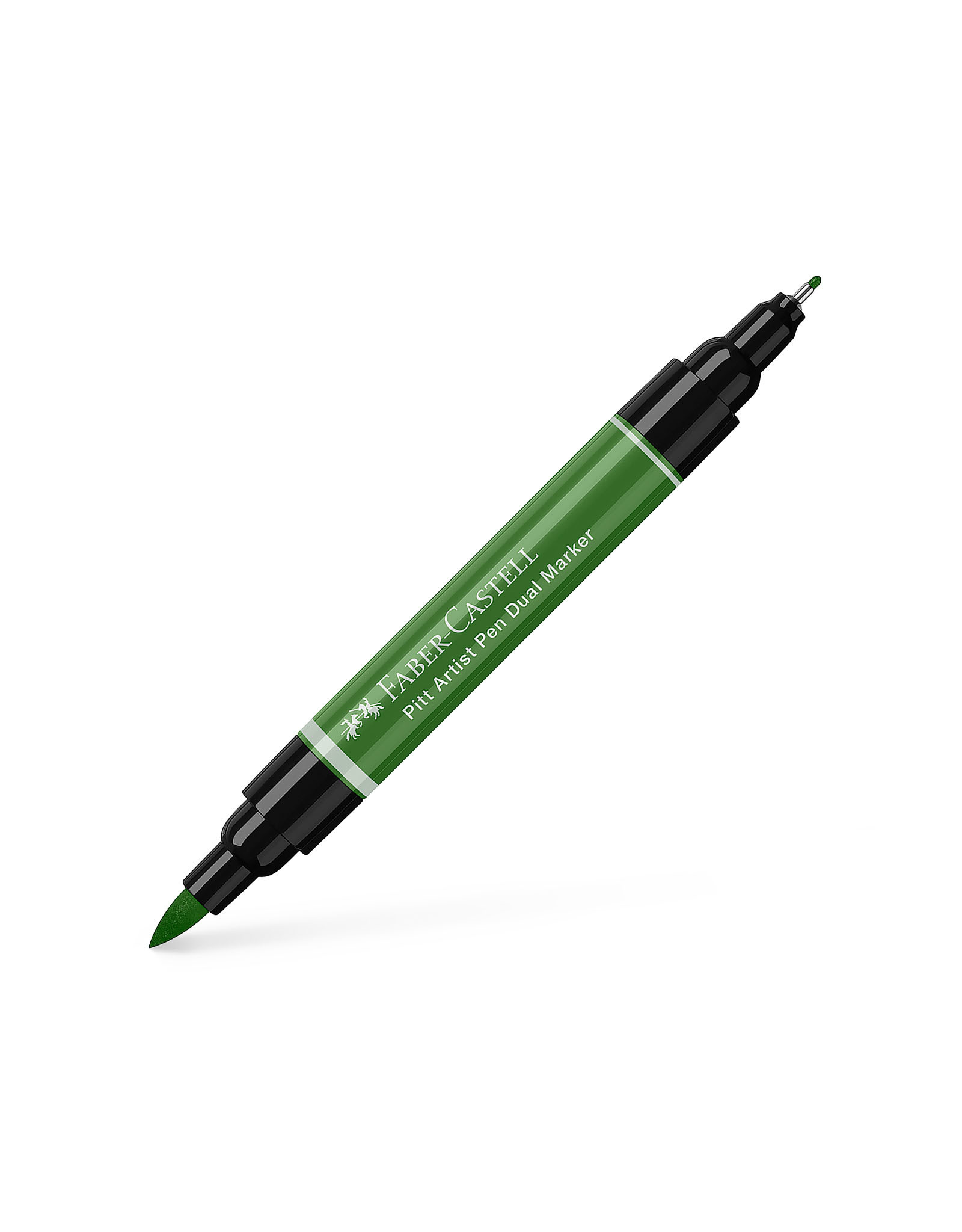 FABER-CASTELL Pitt Artist Pen Dual Tip Marker, Permanent Green Olive