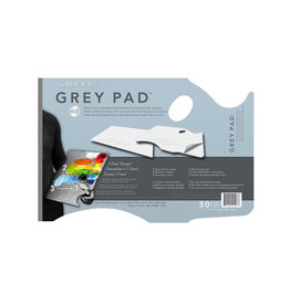 New Wave New Wave Grey Pad Ergonomic Hand Held Paper Palette, 11” x 16”