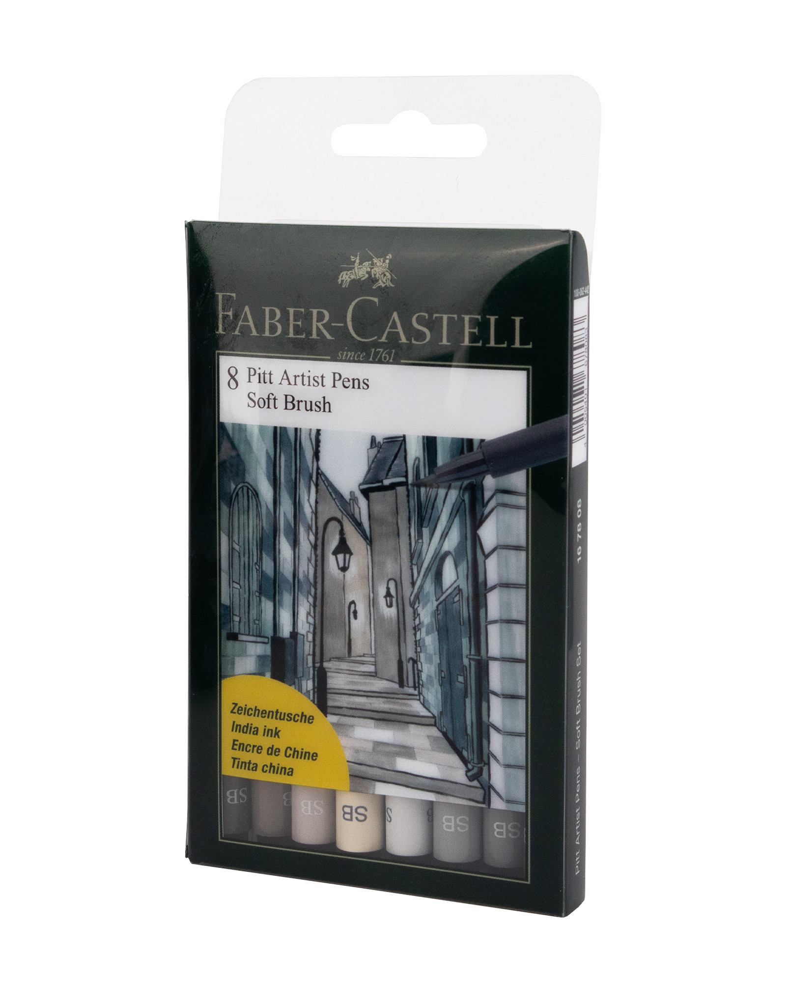 Faber-Castell Pitt Artist Pen Set of 8 Brush Tip Pens, Shades of Grey - The  Art Store/Commercial Art Supply