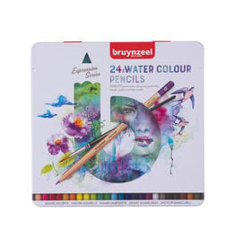 Royal Talens Bruynzeel Expression Watercolour Pencils, Tin Set of 24