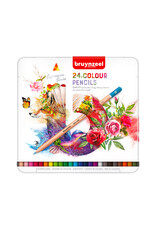 Royal Talens Bruynzeel Expression Coloured Pencils, Tin Set of 24