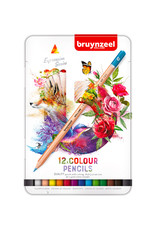 Royal Talens Bruynzeel Expression Coloured Pencils, Tin Set of 12