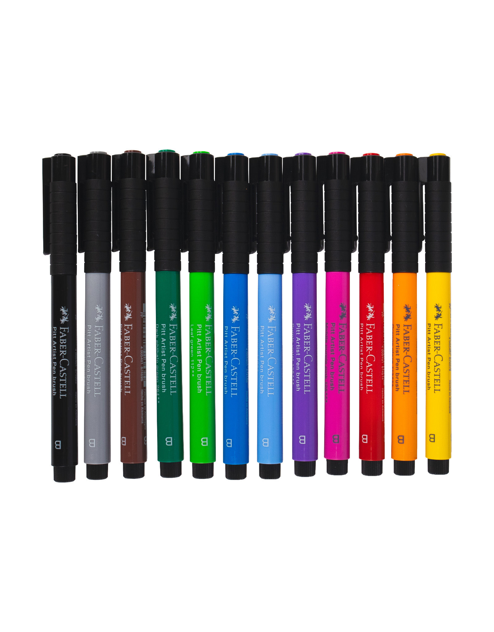 FABER-CASTELL Pitt Artist Pen Set of 12 Brush Tip Pens