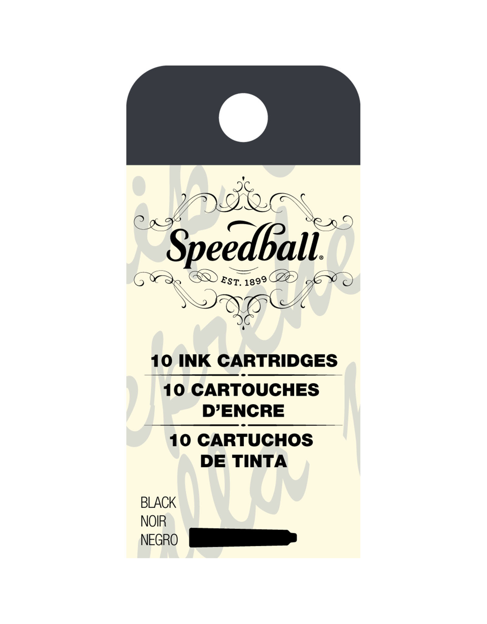SPEEDBALL ART PRODUCTS Speedball Fountain Pen Ink Cartridges, Set of 10, Black