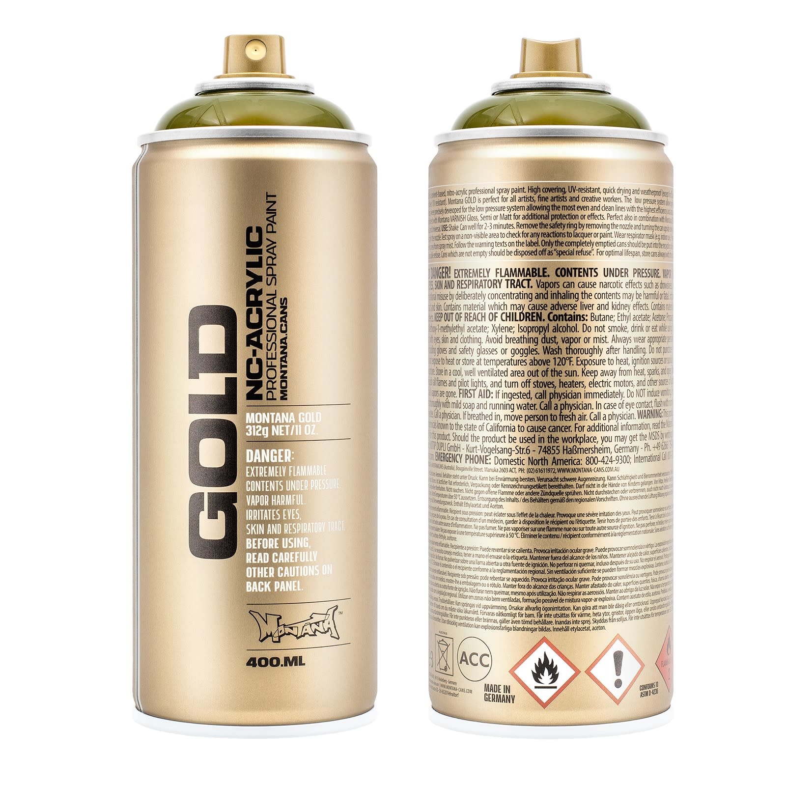廃盤レア　未開封Montana Eau Transparente 50ml Montana GOLD, Transparent Olive Green - The Art Store/Commercial