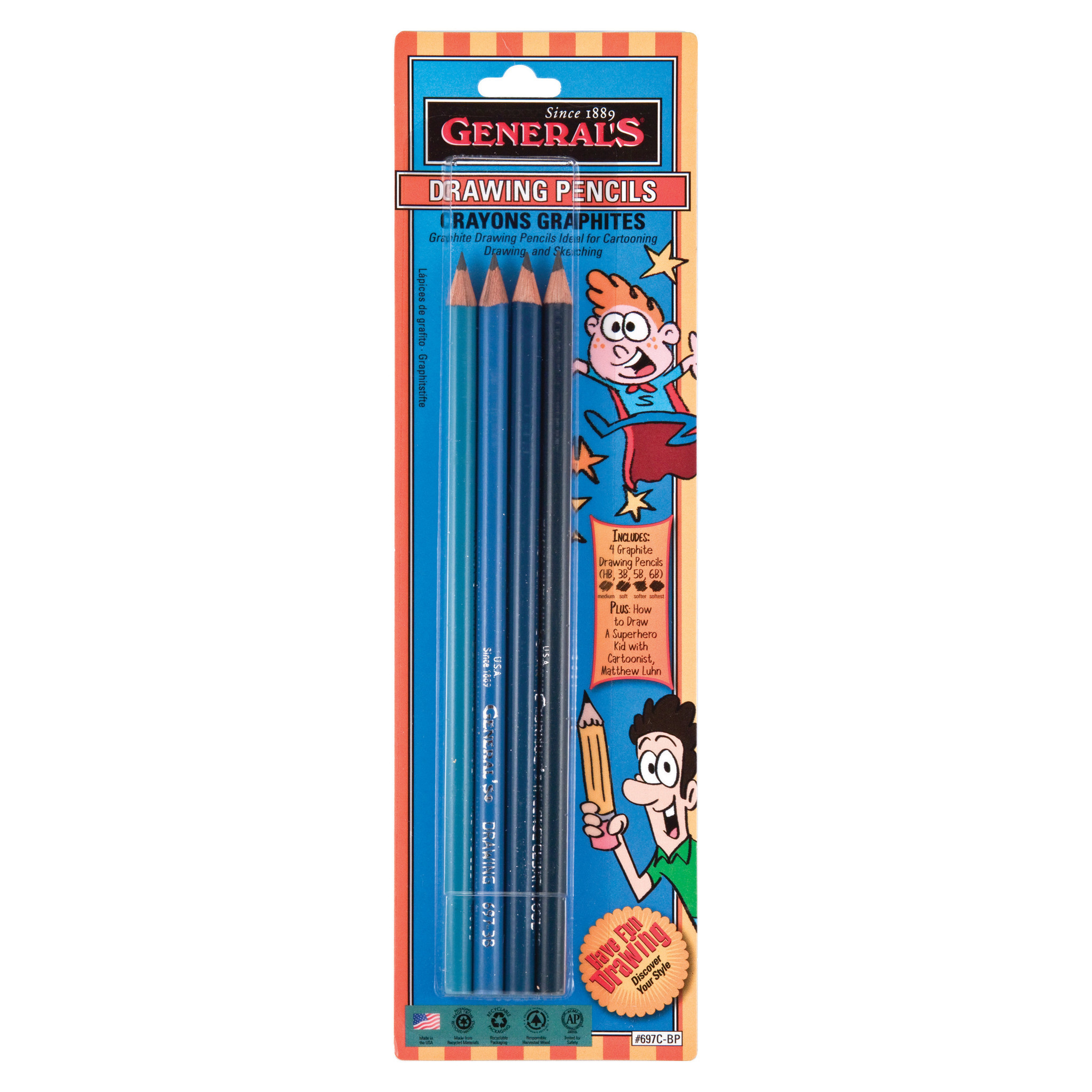General Pencil Graphite Drawing Pencils Set, Black Assorted Tip - The Art  Store/Commercial Art Supply