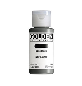 Golden Golden Fluid Acrylics, Bone Black 1oz Cylinder
