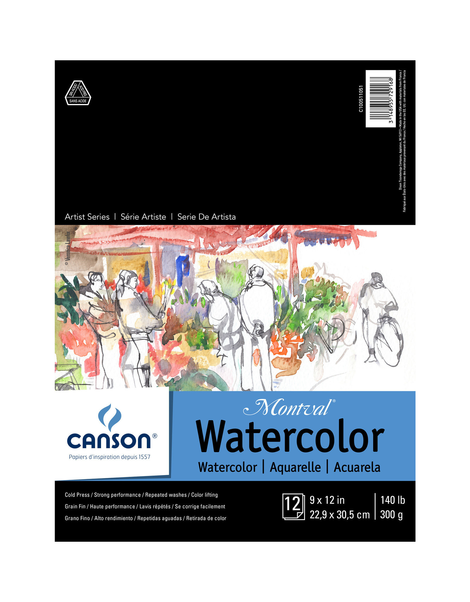 Canson Canson Montval Watercolor Pad, 9" x 12"