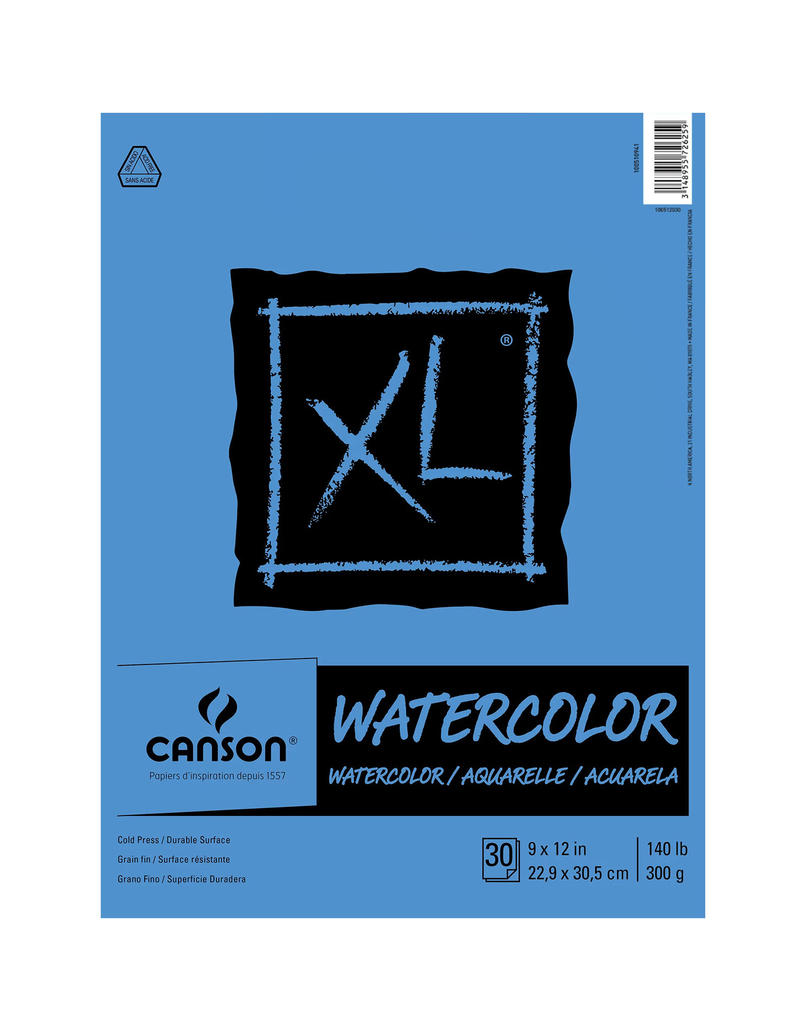 Canson Canson XL Watercolor Pad, 9” x 12”