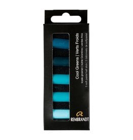 Royal Talens Rembrandt Soft Pastel 5 Half Stick Micro Set Cool Greens