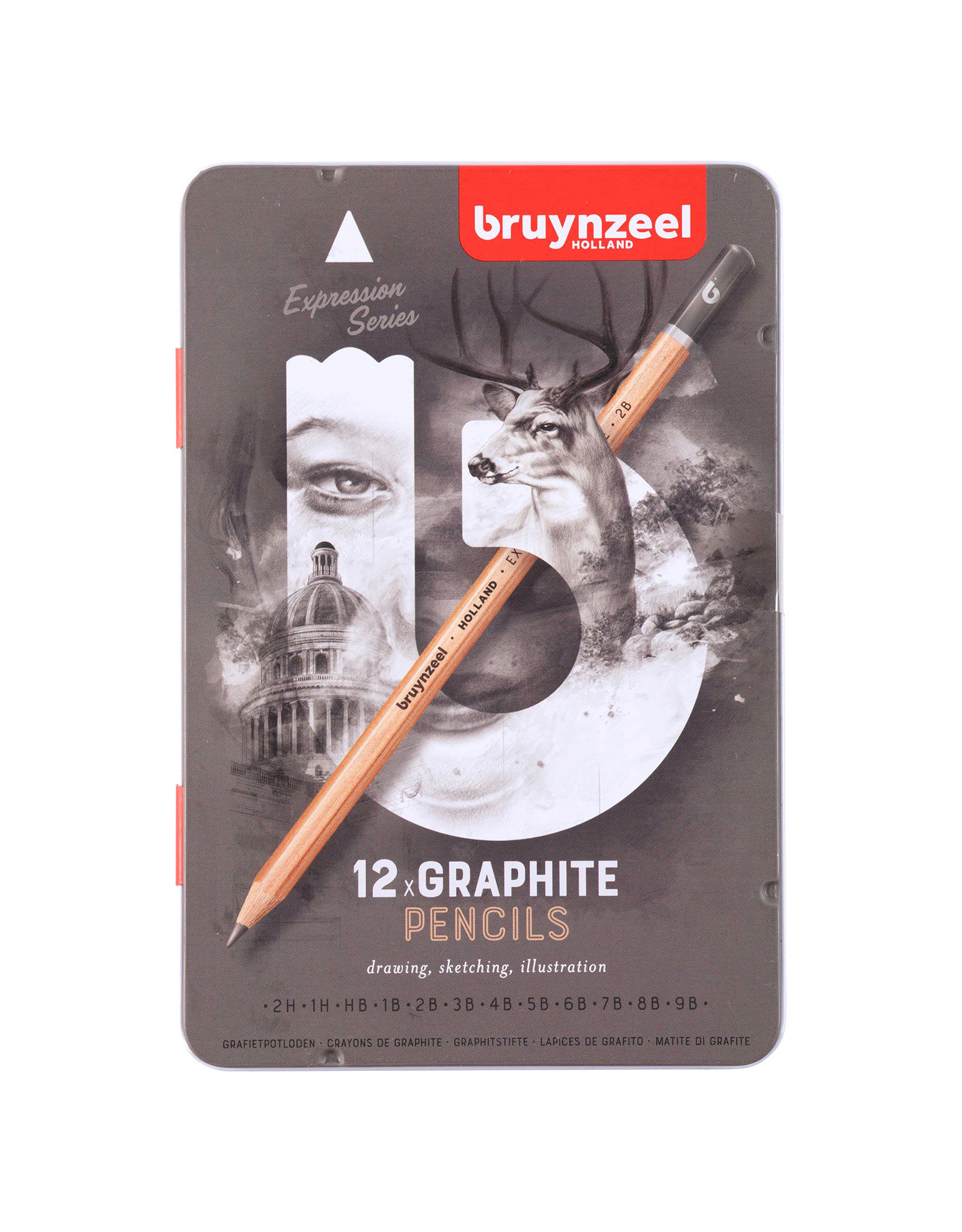 Royal Talens Bruynzeel Expression Graphite Pencils, Set of 12
