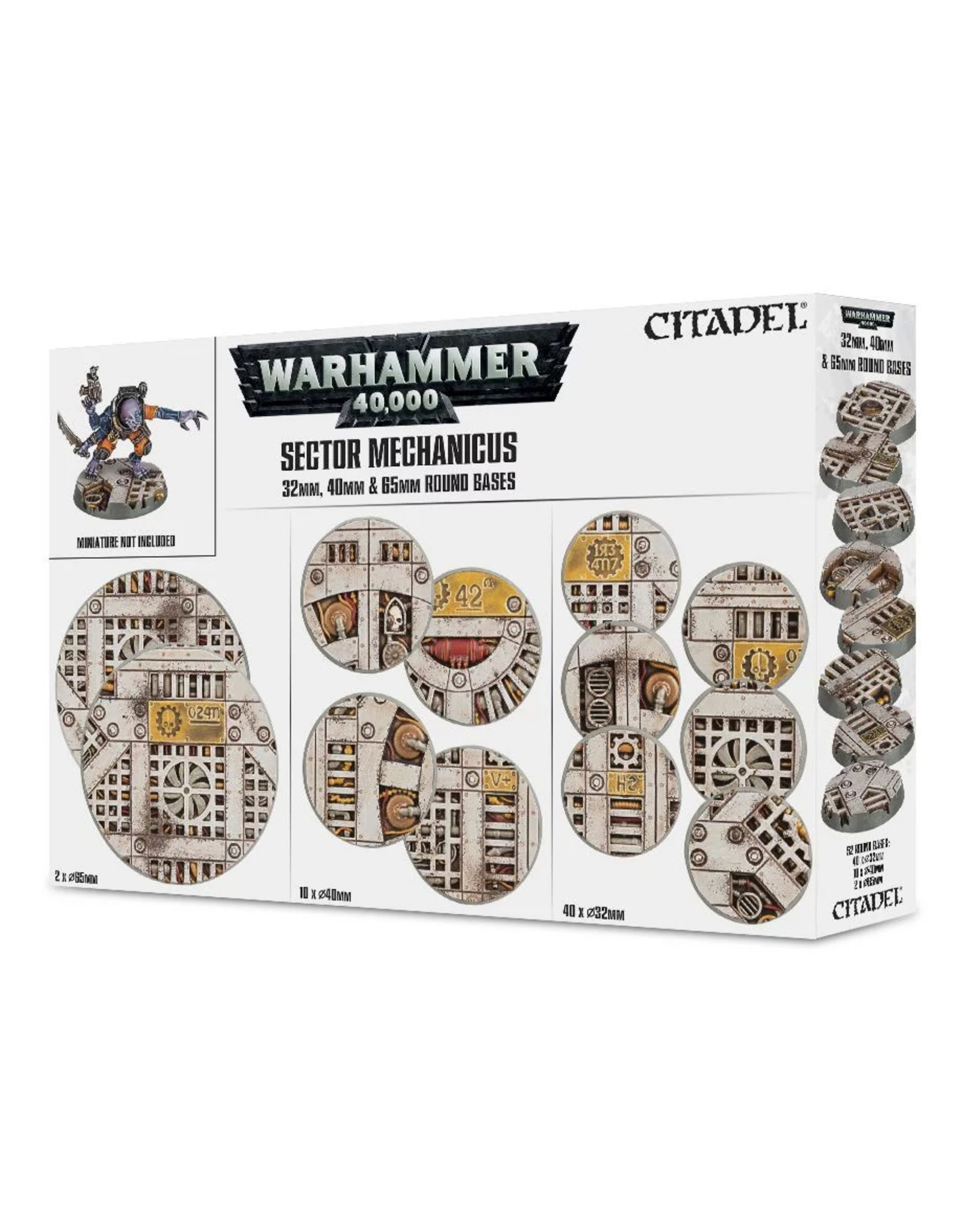 Games Workshop Sector Mechanicus Industrial Bases 32mm, 40mm and 65mm Round Bases