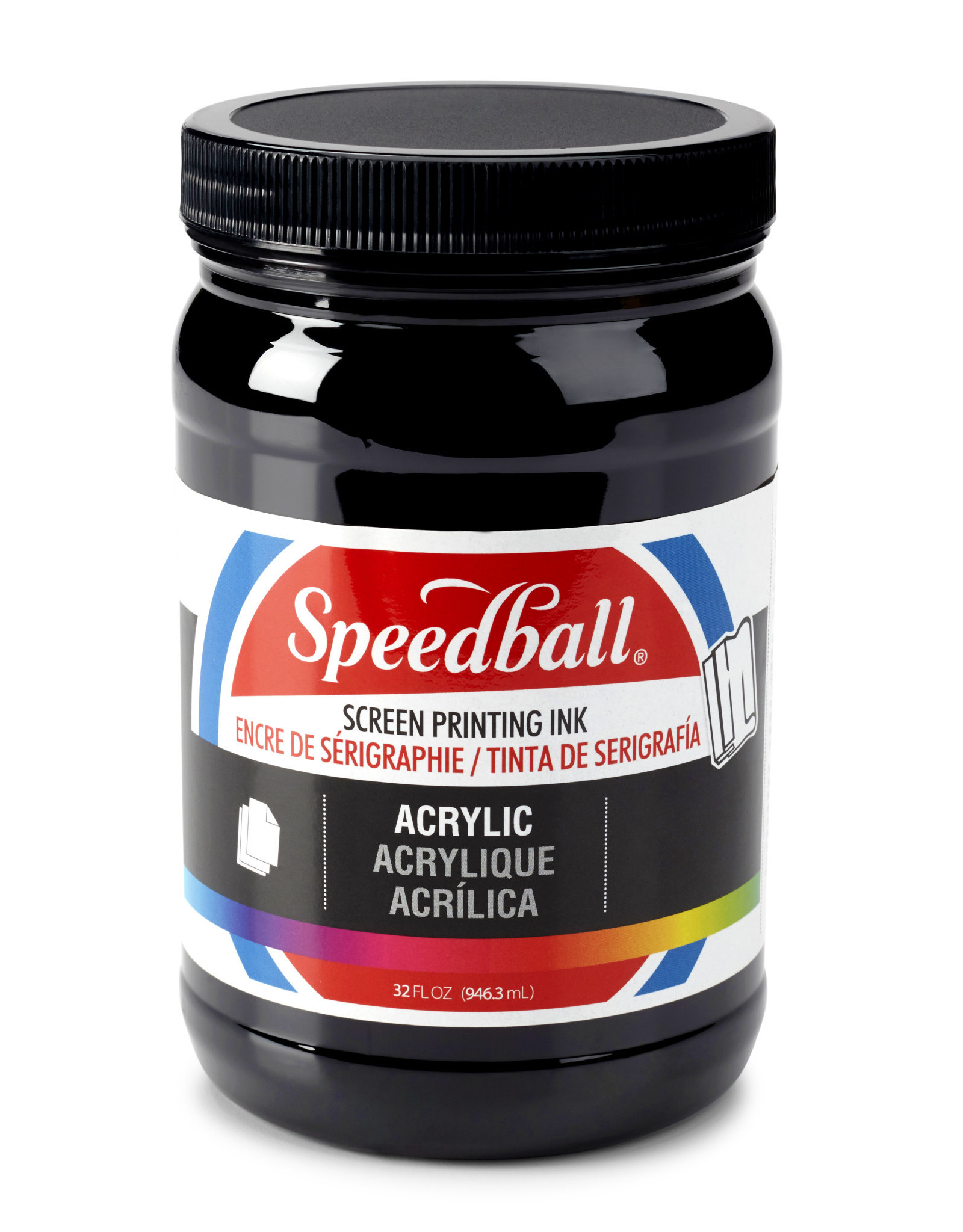 SPEEDBALL ART PRODUCTS Speedball Acrylic Screen Printing Ink, Black, 32oz