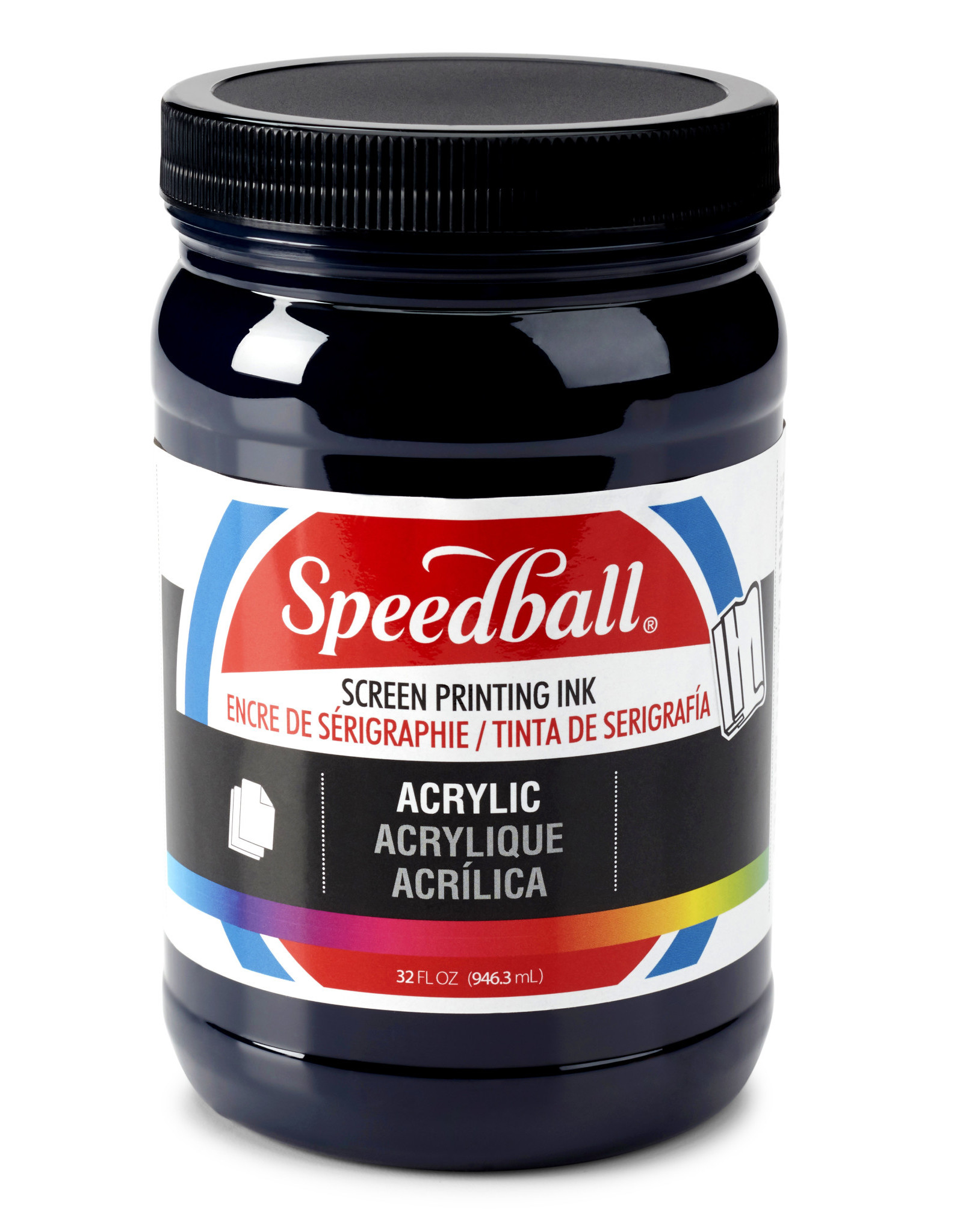 CLEARANCE Speedball Acrylic Screen Printing Ink, Dark Blue, 32oz
