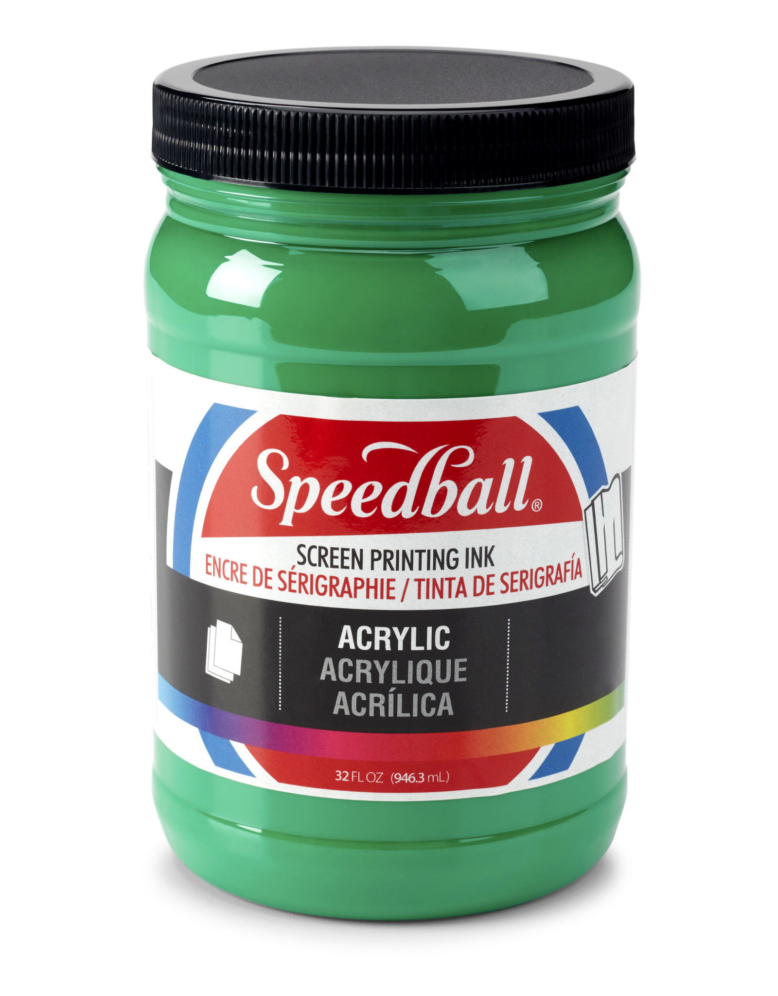 CLEARANCE Speedball Acrylic Screen Printing Ink, Emerald Green, 32oz