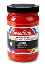 CLEARANCE Speedball Acrylic Screen Printing Ink, Fire Red, 32oz