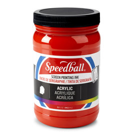 CLEARANCE Speedball Acrylic Screen Printing Ink, Fire Red, 32oz