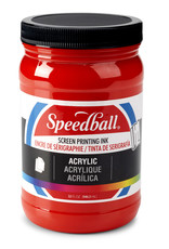 CLEARANCE Speedball Acrylic Screen Printing Ink, Medium Red, 32oz