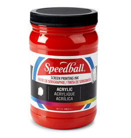 CLEARANCE Speedball Acrylic Screen Printing Ink, Medium Red, 32oz