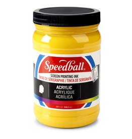 CLEARANCE Speedball Acrylic Screen Printing Ink, Medium Yellow, 32oz