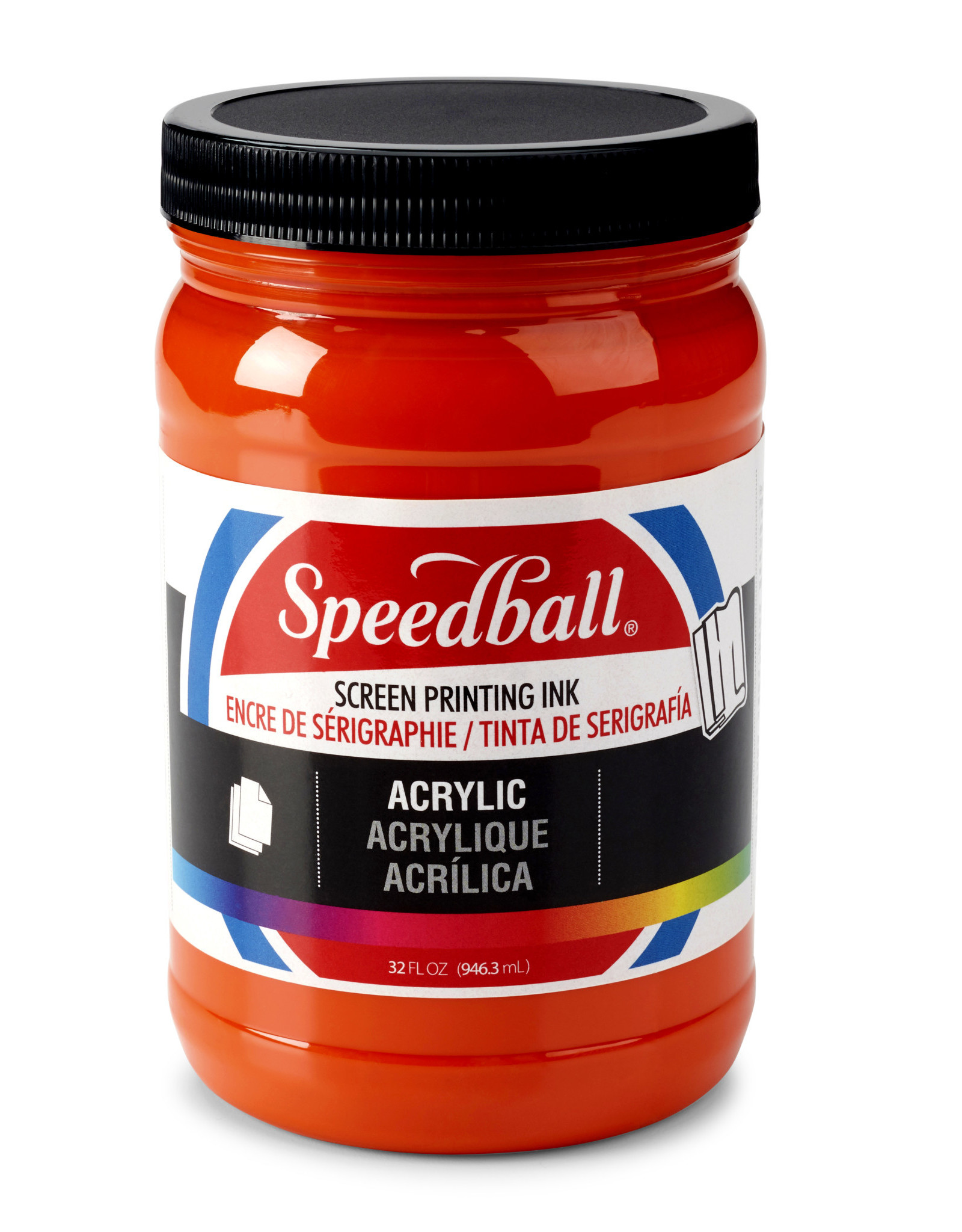 CLEARANCE Speedball Acrylic Screen Printing Ink, Orange, 32oz