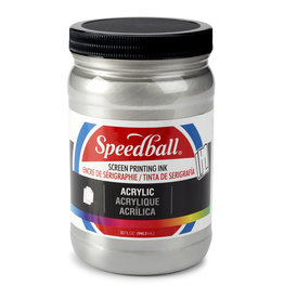 CLEARANCE Speedball Acrylic Screen Printing Ink, Silver, 32oz