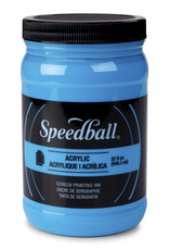 CLEARANCE Speedball Acrylic Screen Printing Ink, Fluorescent Blue, 32oz