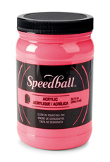 CLEARANCE Speedball Acrylic Screen Printing Ink, Fluorescent Hot Pink, 32oz