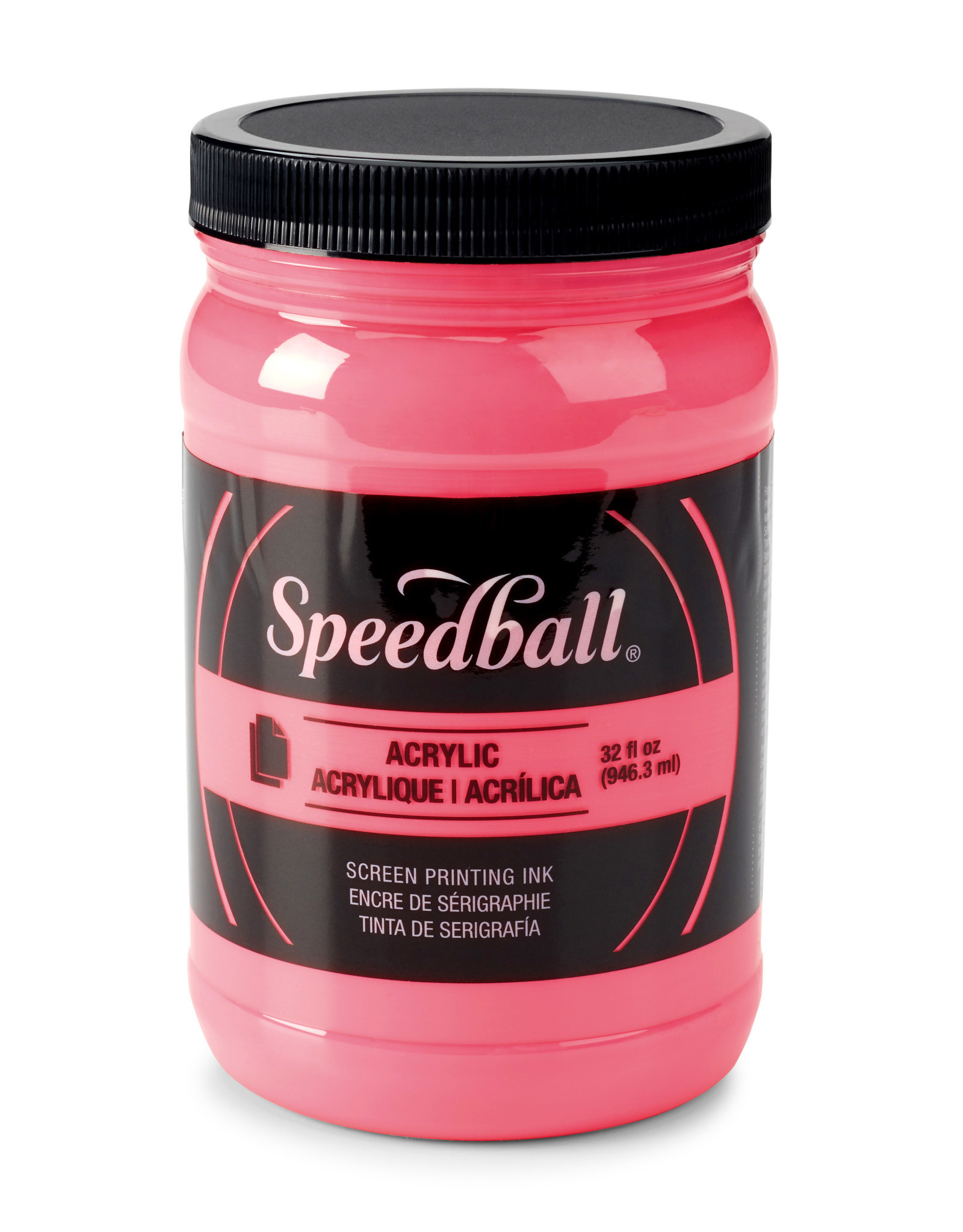 CLEARANCE Speedball Acrylic Screen Printing Ink, Fluorescent Hot Pink, 32oz
