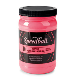 CLEARANCE Speedball Acrylic Screen Printing Ink, Fluorescent Hot Pink, 32oz