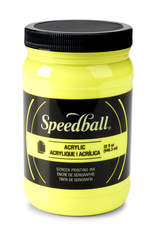 CLEARANCE Speedball Acrylic Screen Printing Ink, Fluorescent Yellow, 32oz