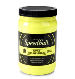 CLEARANCE Speedball Acrylic Screen Printing Ink, Fluorescent Yellow, 32oz