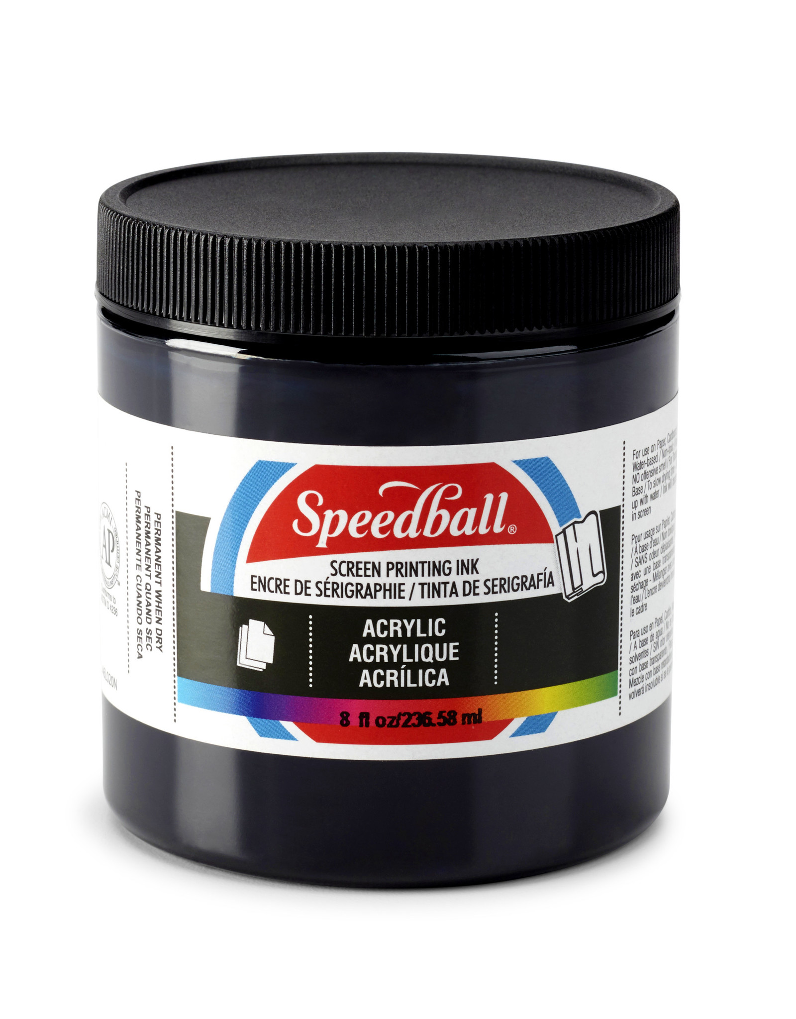 SPEEDBALL ART PRODUCTS Speedball Acrylic Screen Printing Ink, Black, 8oz