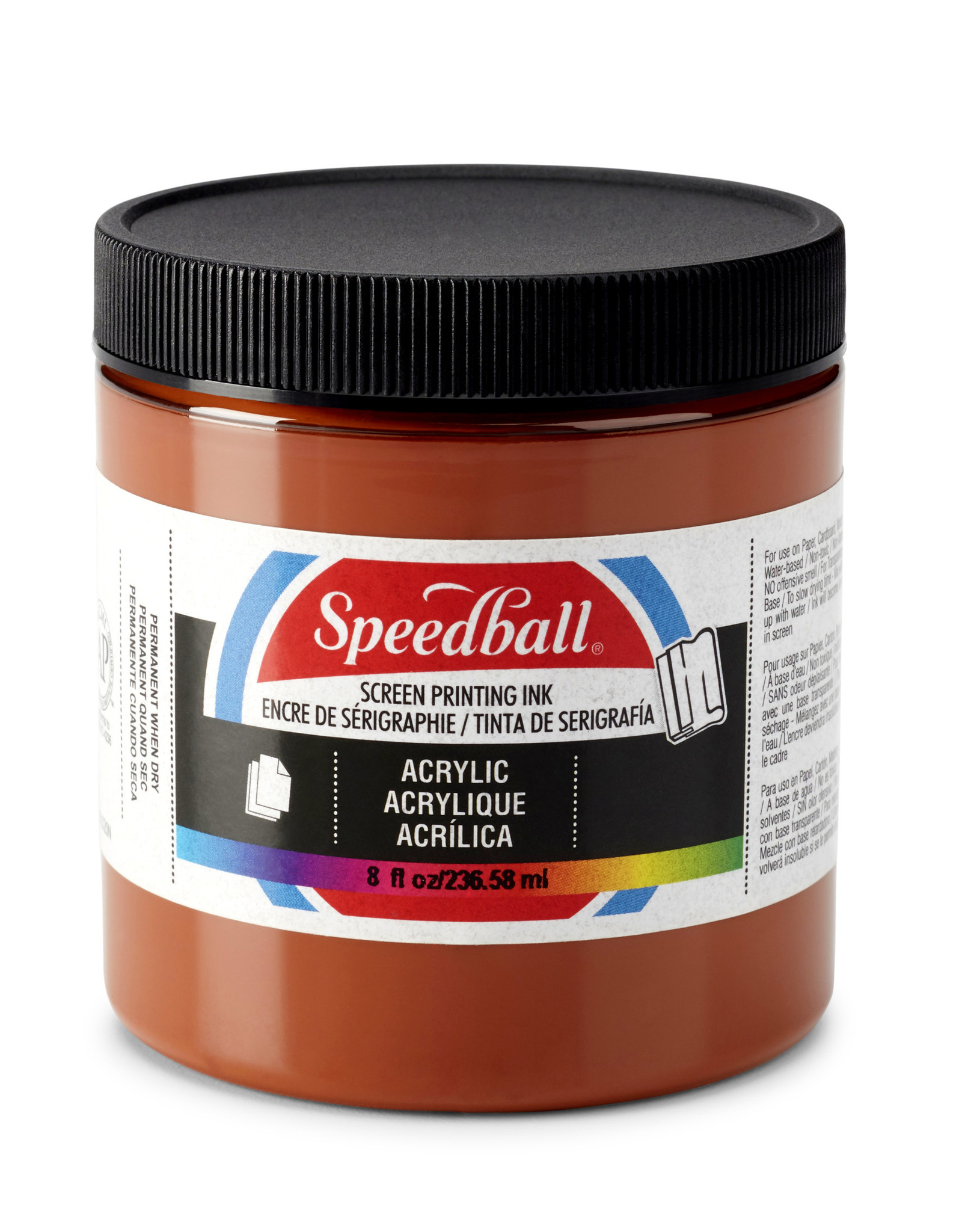 SPEEDBALL ART PRODUCTS Speedball Acrylic Screen Printing Ink, Brown, 8oz