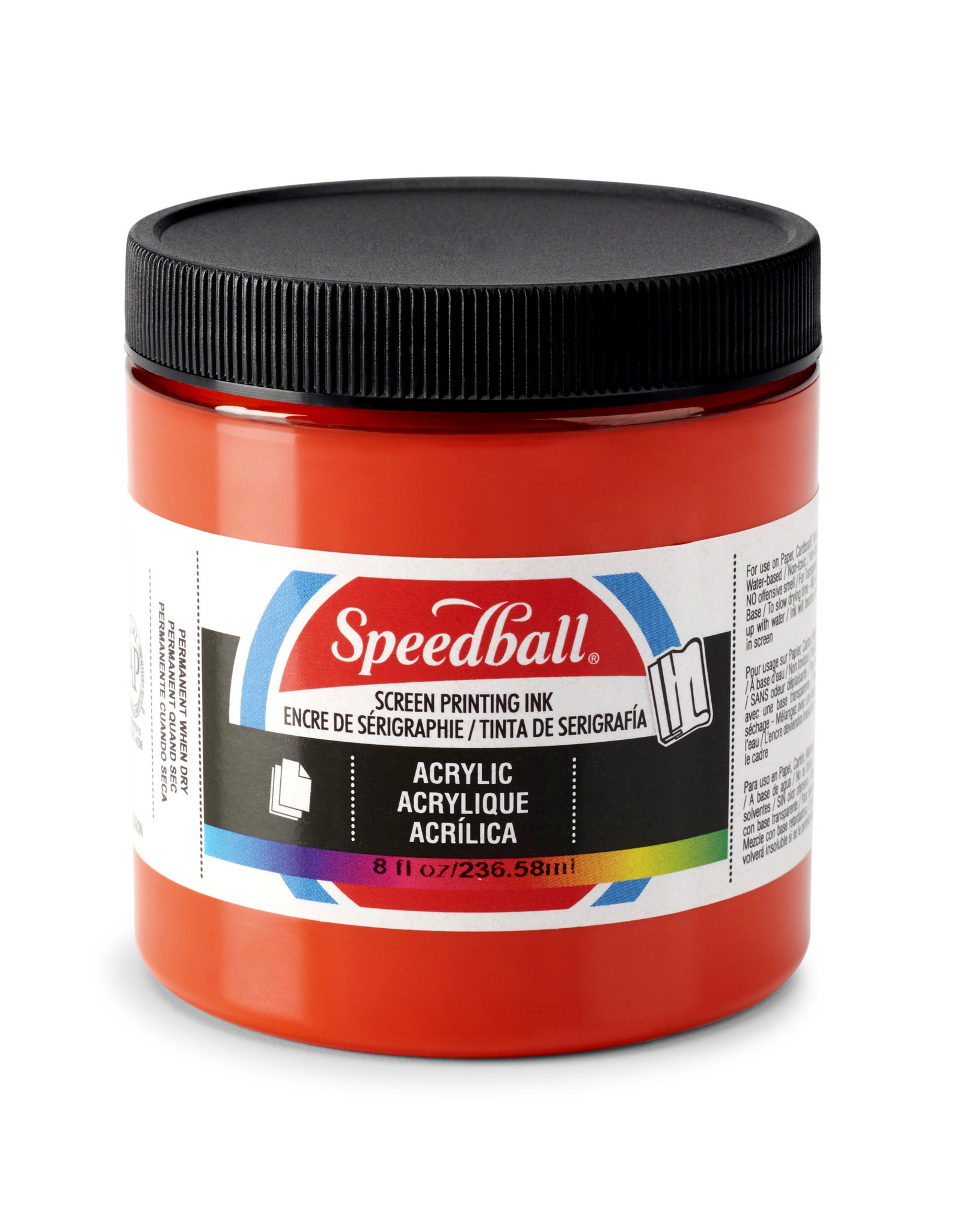 SPEEDBALL ART PRODUCTS Speedball Acrylic Screen Printing Ink, Fire Red, 8oz