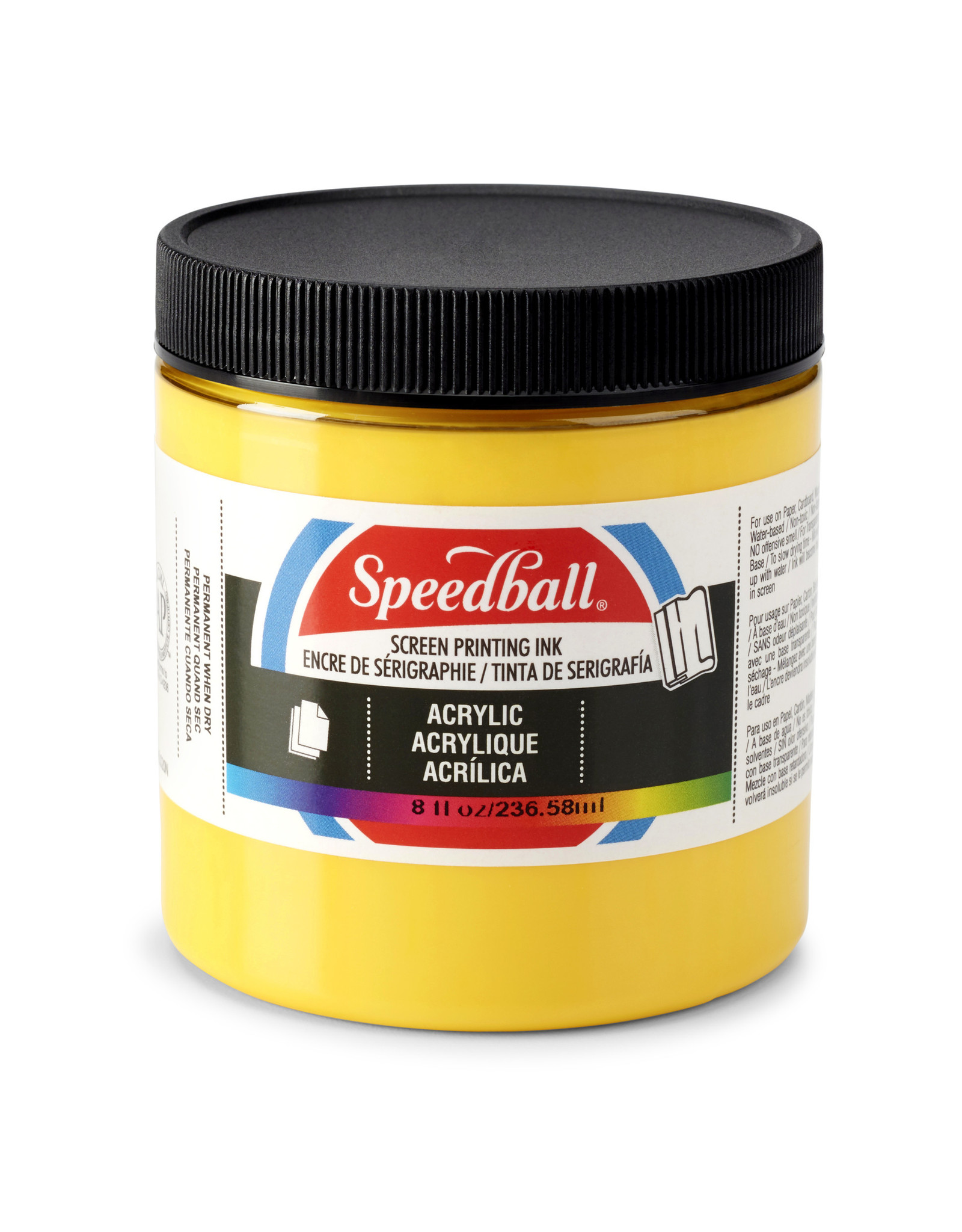 SPEEDBALL ART PRODUCTS Speedball Acrylic Screen Printing Ink, Medium Yellow, 8oz