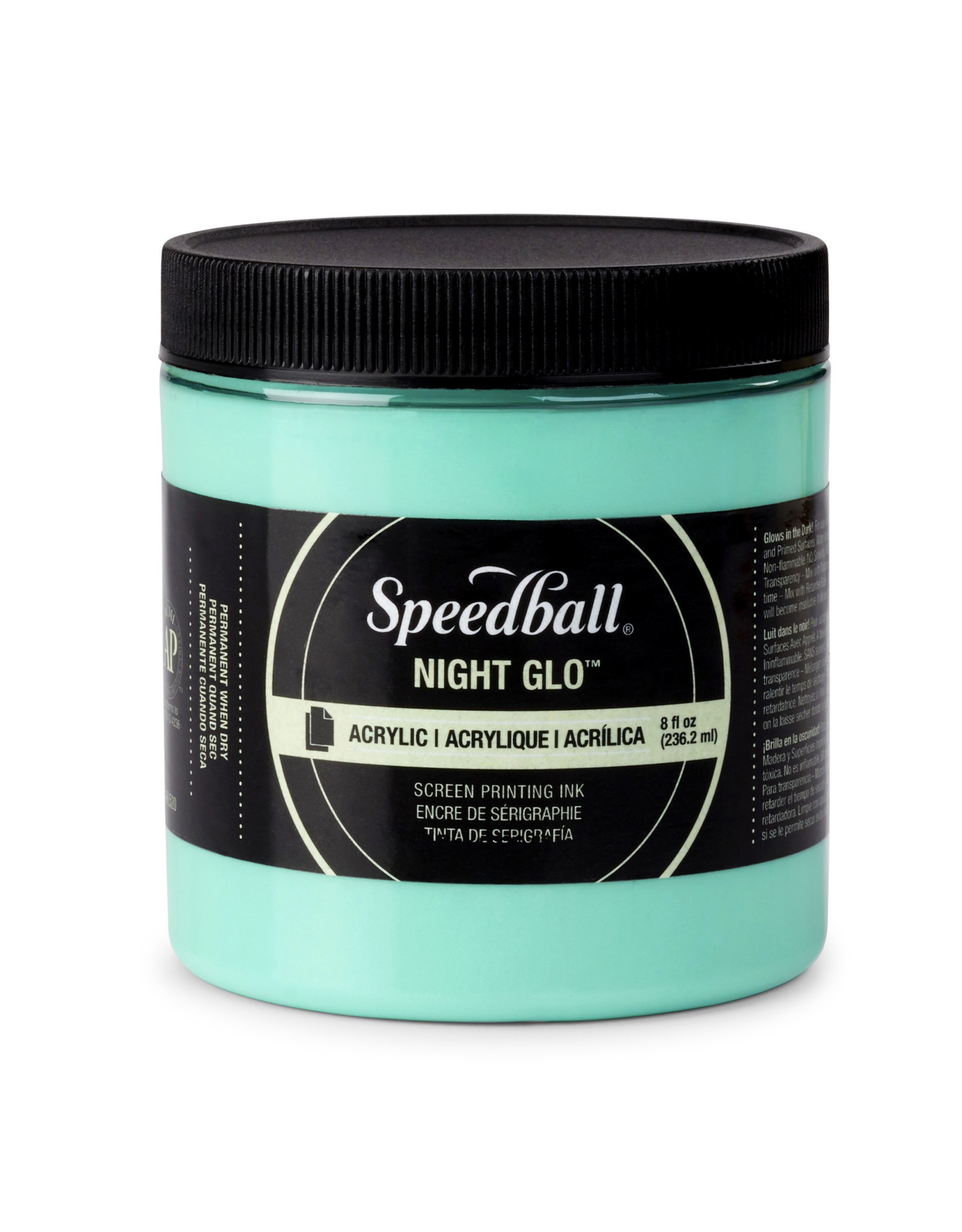 SPEEDBALL ART PRODUCTS Speedball Acrylic Screen Printing Ink, Night Glo Green, 8oz