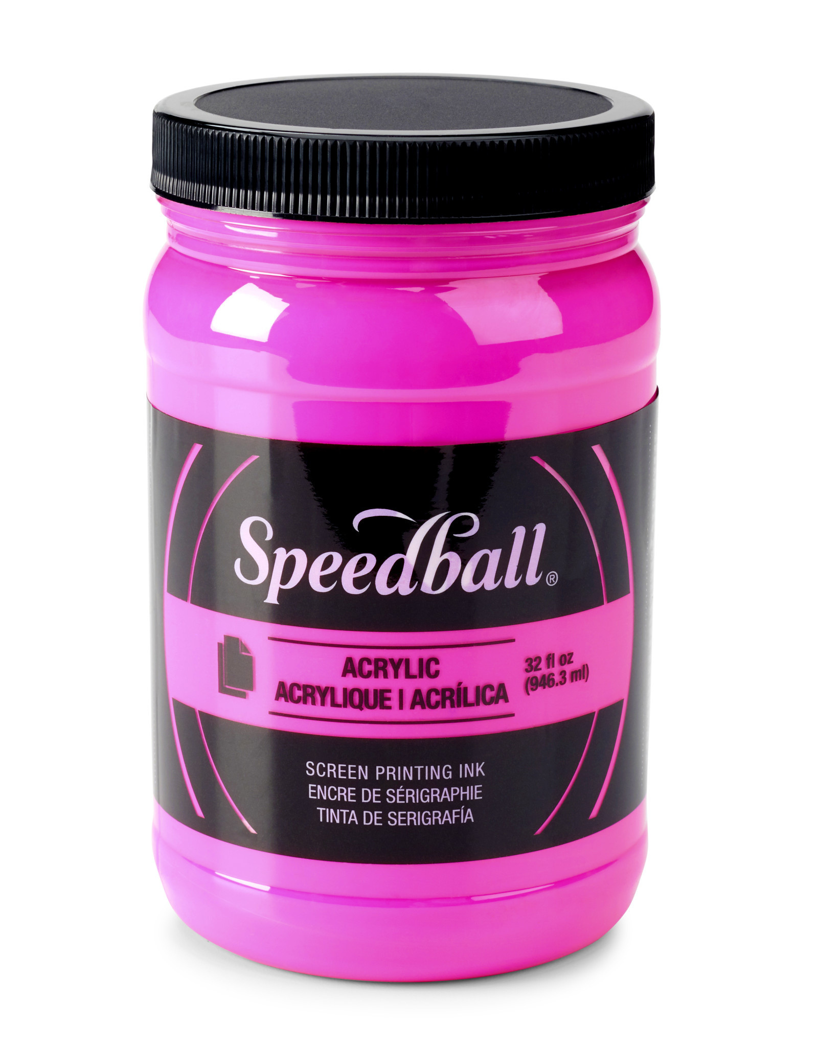 CLEARANCE Speedball Acrylic Screen Printing Ink, Fluorescent Magenta, 32oz
