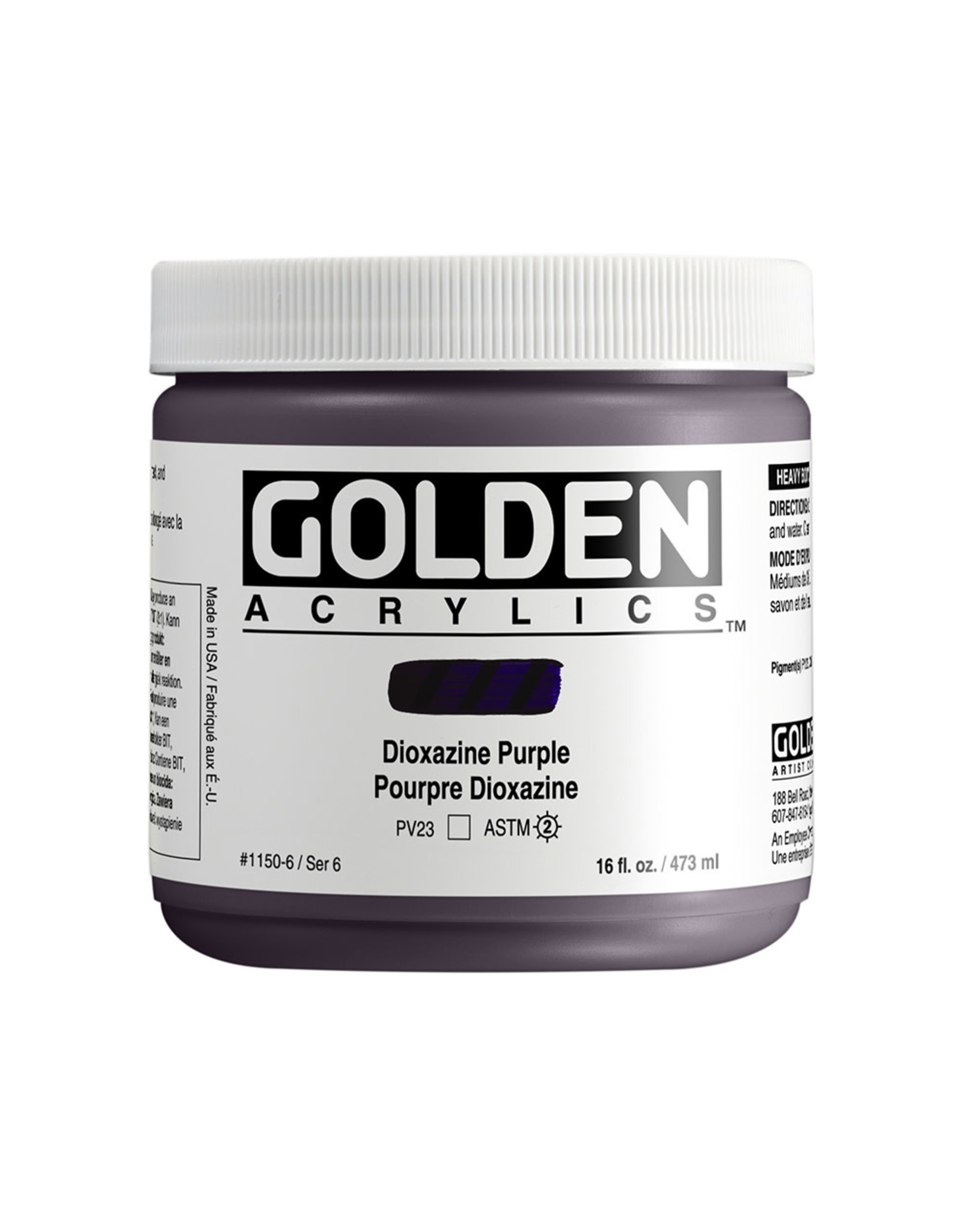CLEARANCE Golden Heavy Body Acrylic Paint, Dioxazine Purple, 16oz