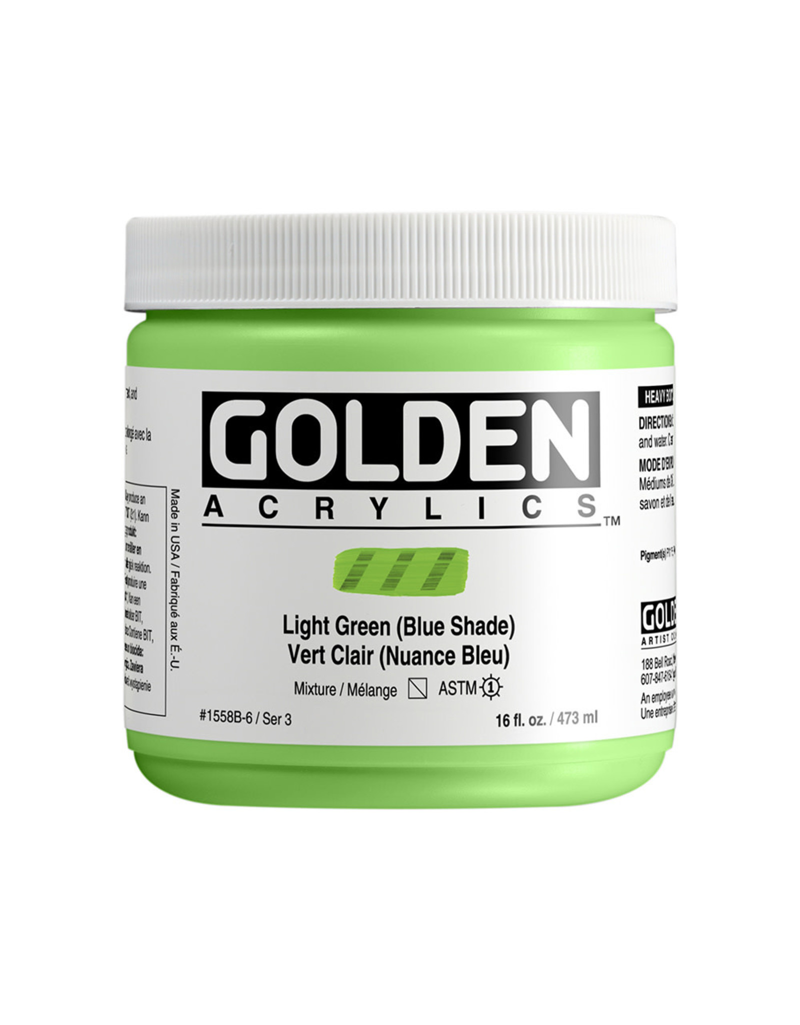 CLEARANCE Golden Heavy Body Acrylic Paint, Light Green Blue Shade, 16oz