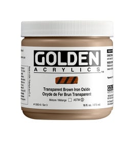 CLEARANCE Golden Heavy Body Acrylic Paint, Transparent Brown Iron Oxide, 16oz